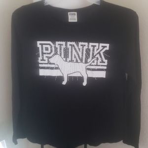 Pink brand black shirt